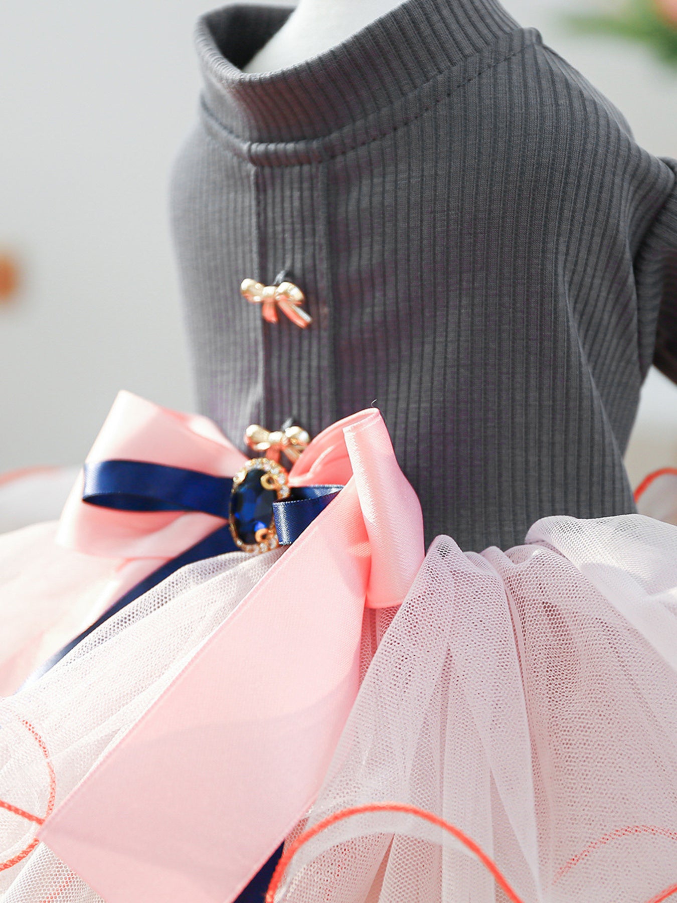 Bow Tutu Pet Dress – Layered Tulle Dress for Dogs & Cats – view 8