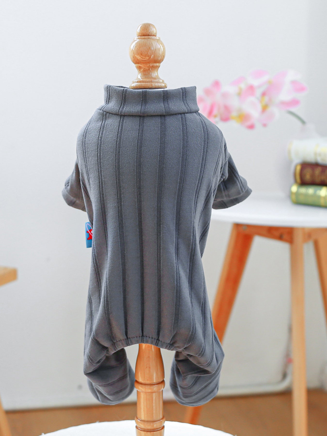 Breathable Knitted Pet Jumpsuit – Ribbed Stretch One-Piece for Dogs & Cats – view 12