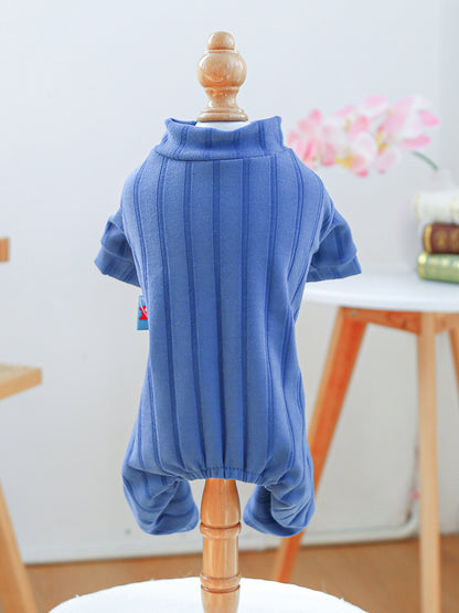 Breathable Knitted Pet Jumpsuit – Ribbed Stretch One-Piece for Dogs & Cats – view 13