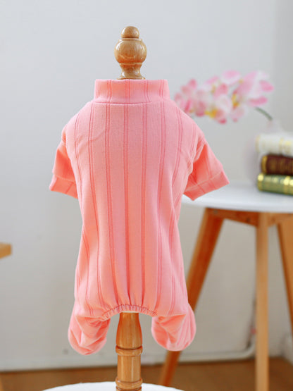 Breathable Knitted Pet Jumpsuit – Ribbed Stretch One-Piece for Dogs & Cats – view 14
