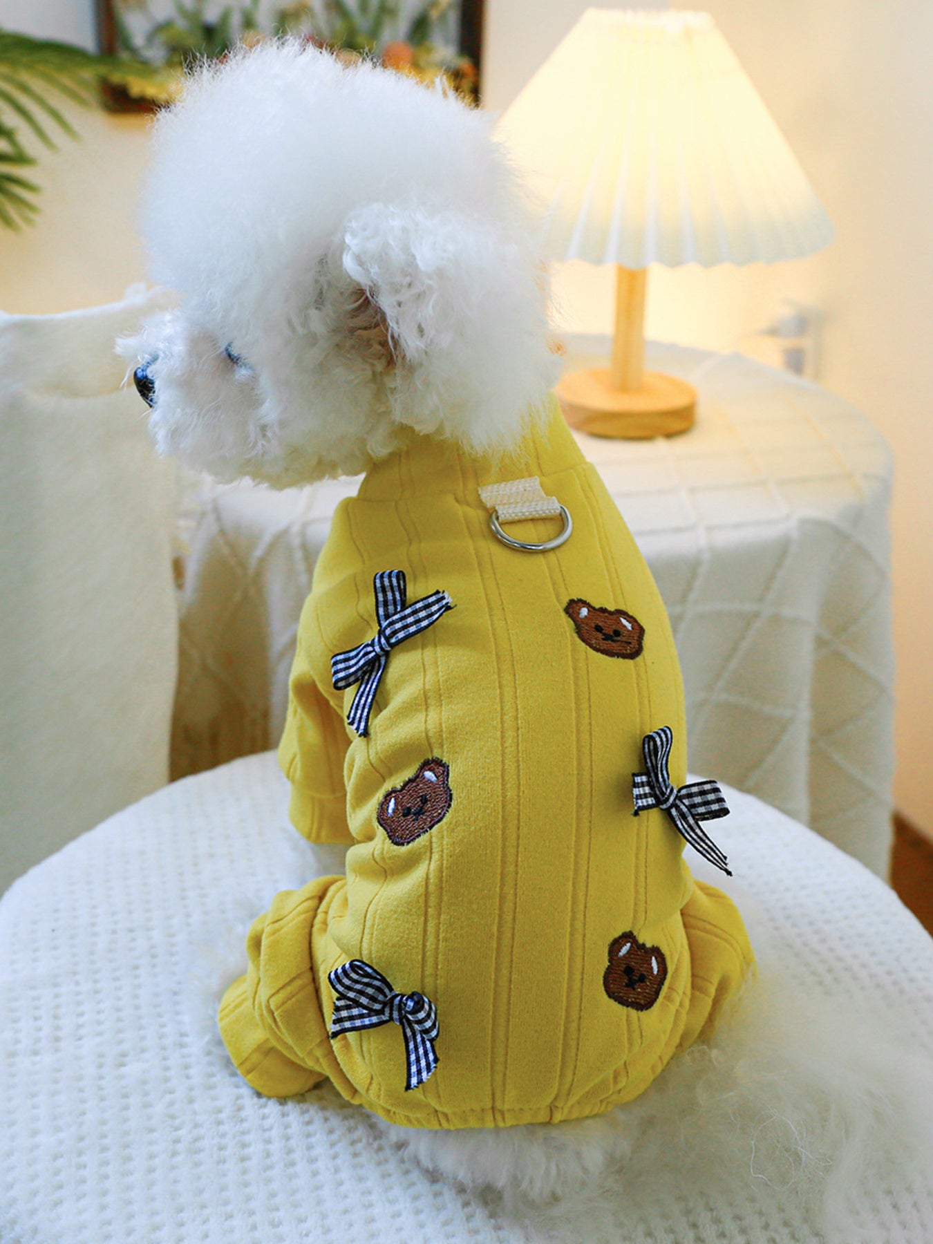 Breathable Knitted Pet Jumpsuit – Ribbed Stretch One-Piece for Dogs & Cats – view 16