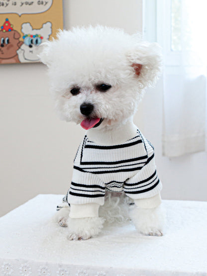 Breathable Knitted Pet Jumpsuit – Ribbed Stretch One-Piece for Dogs & Cats – view 2