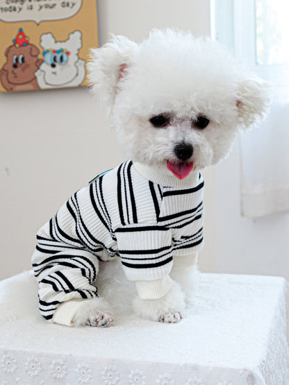 Breathable Knitted Pet Jumpsuit – Ribbed Stretch One-Piece for Dogs & Cats – view 4