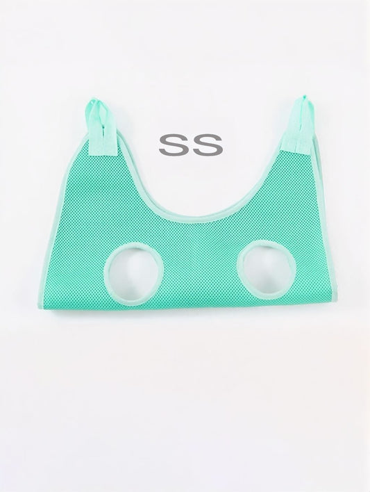 Breathable polyester pet shower hammock restraint grooming bag for dogs and cats