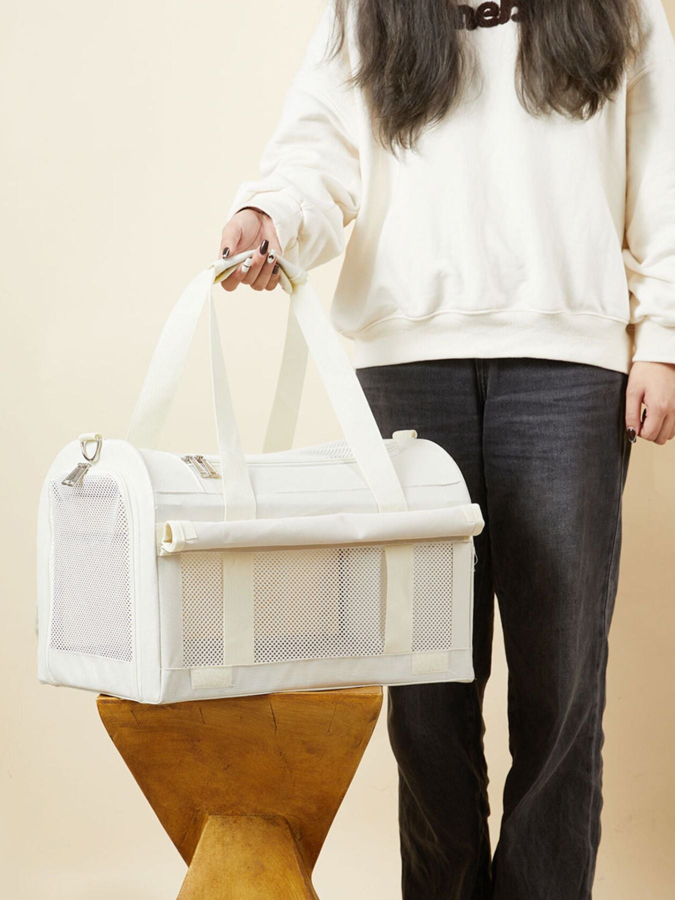 Breathable Polyester Pet Carrier Bag with Shoulder Strap – view 12