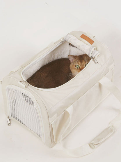 Breathable Polyester Pet Carrier Bag with Shoulder Strap – view 4
