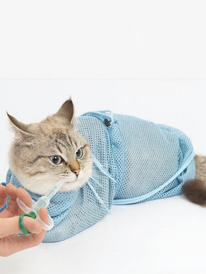 Breathable Polyester Pet Grooming Bath Bag – Restraint Bathing Bag for Dogs & Cats – view 3