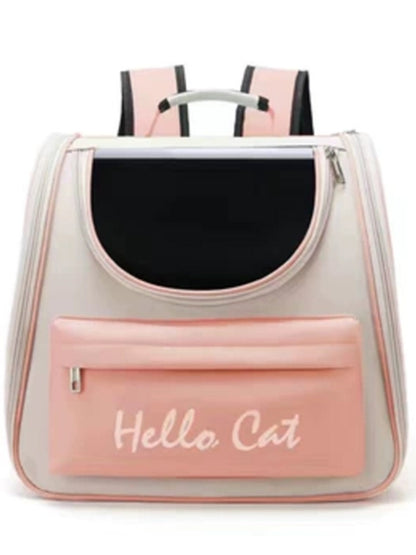 Breathable Transparent Polyester Pet Carrier Backpack – Medium Clear Window Backpack for Cats & Dogs – view 4
