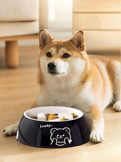 Cartoon Pattern Ceramic Pet Bowl with Size Options – view 3