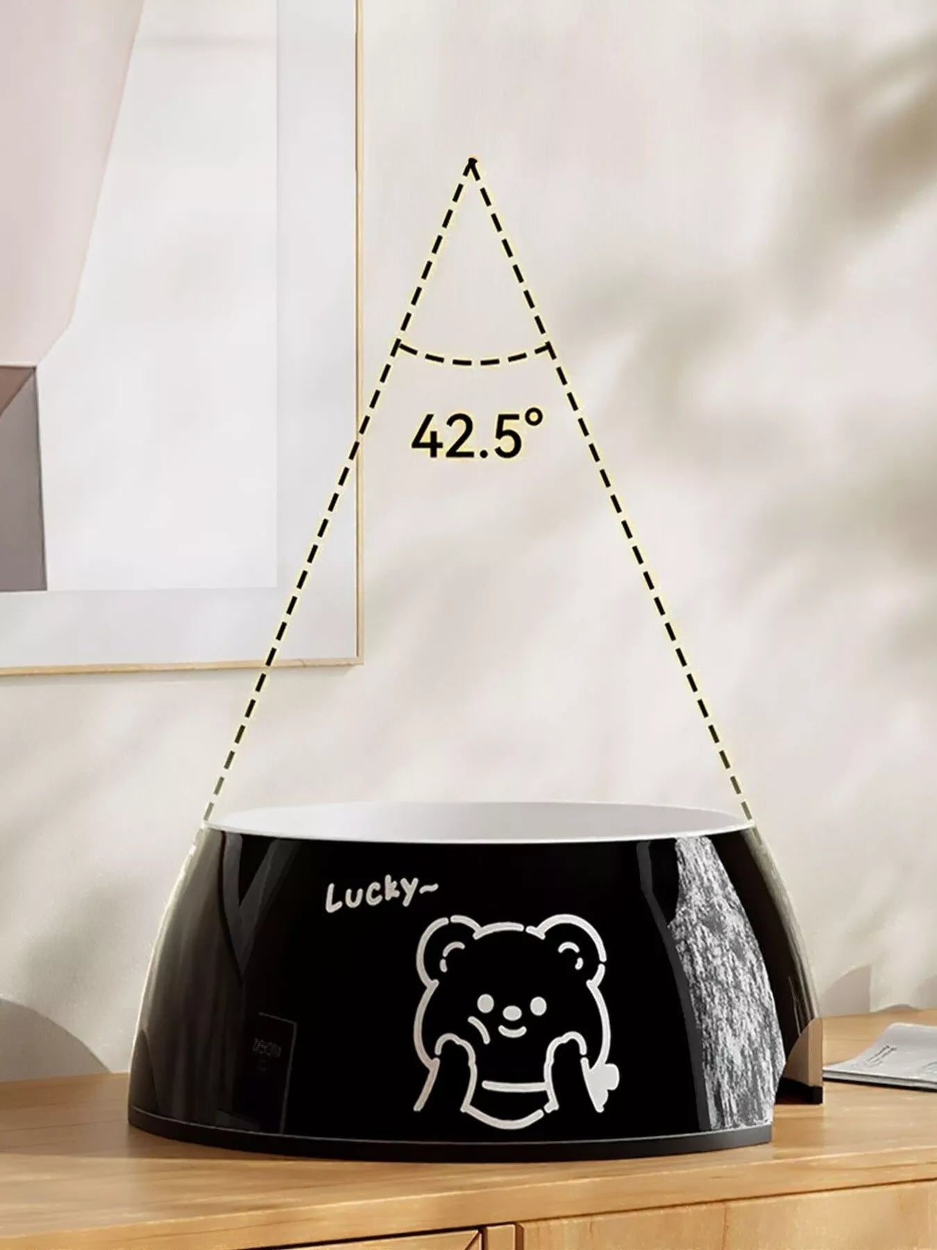 Cartoon Pattern Ceramic Pet Bowl with Size Options – view 5