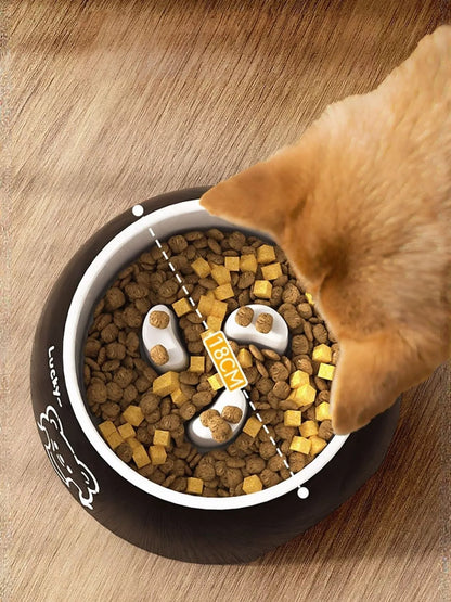 Cartoon Pattern Ceramic Pet Bowl with Size Options – view 7