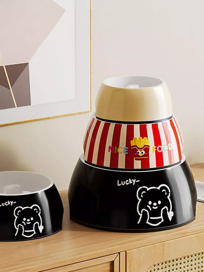 Cartoon Pattern Ceramic Pet Bowl with Size Options – view 9