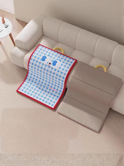Cartoon Pattern Foldable Waterproof Polyester Pet Mat – Portable Bed Mat for Dogs & Cats – view 2