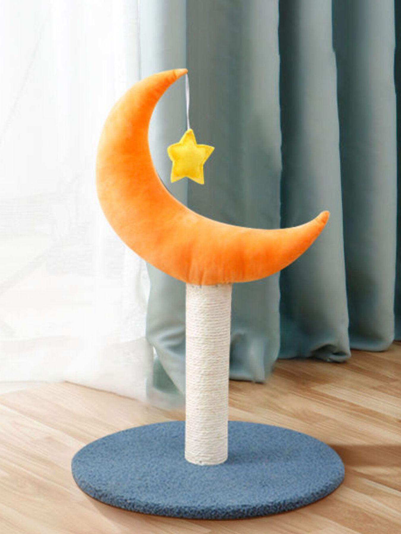 Cat Scratching Post with Bed & Hanging Toy – Polyester 3-in-1 Cat Furniture – view 15