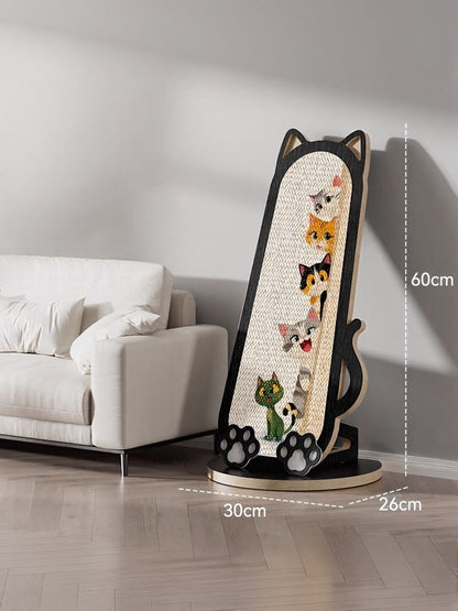 Cat-Shaped Sisal Scratching Post – Novelty Flat Scratcher for Cats, 23.6"x9.4" – view 13