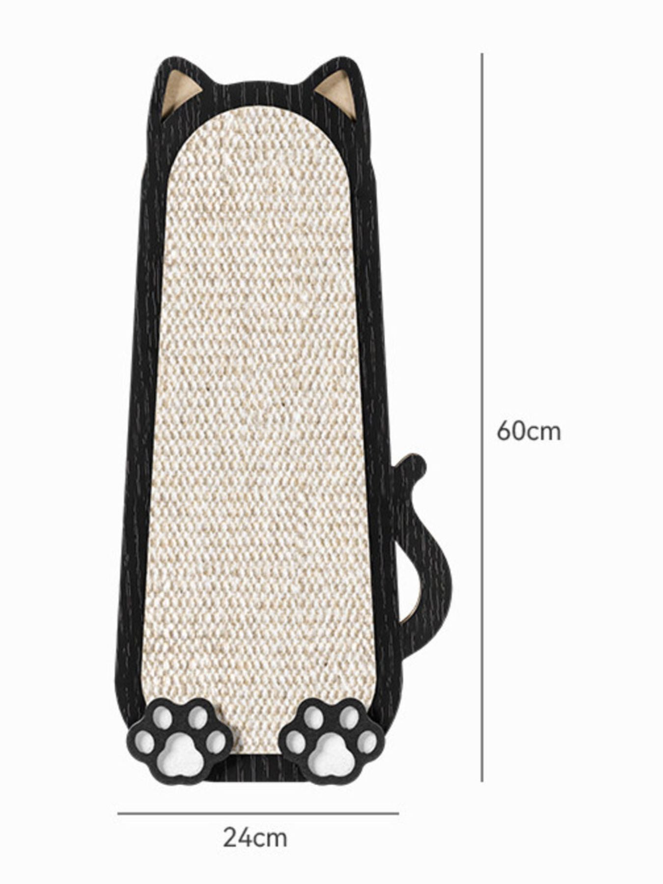 Cat-Shaped Sisal Scratching Post – Novelty Flat Scratcher for Cats, 23.6"x9.4" – view 6