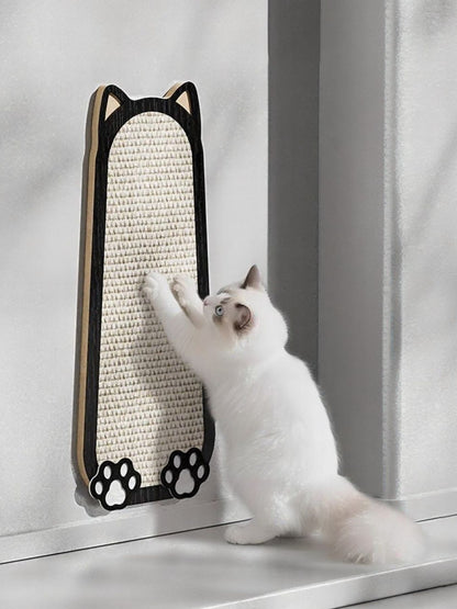 Cat-shaped sisal novelty flat scratching post for cats