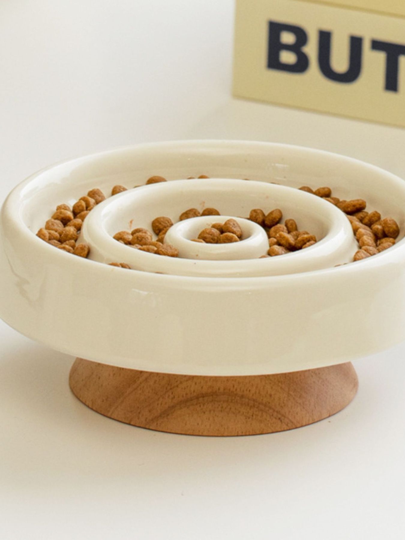 Ceramic Interactive Slow Feeder Pet Bowl – view 2