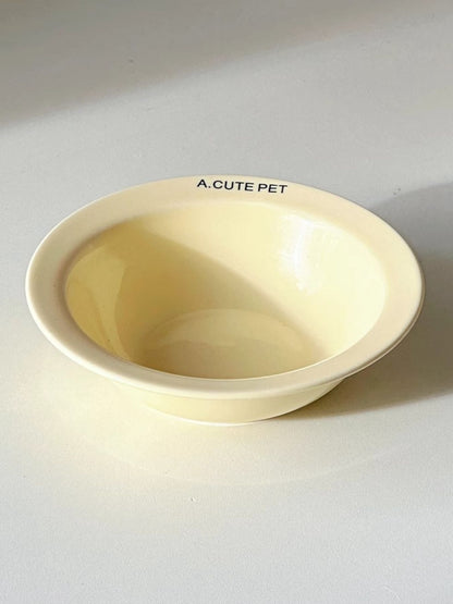 Durable ceramic pet food and water bowl for dogs and cats