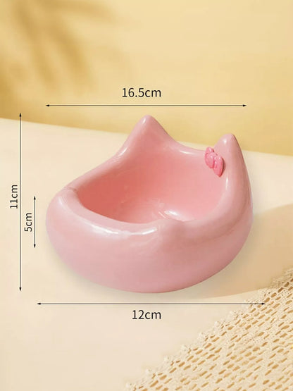 Ceramic Pet Bowl with Bowknot Decoration – view 8