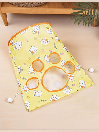Collapsible Printed Polyester Cat Tunnel Toy – Pop-Up Play Tunnel for Cats, 17.7"x13.8" – view 6