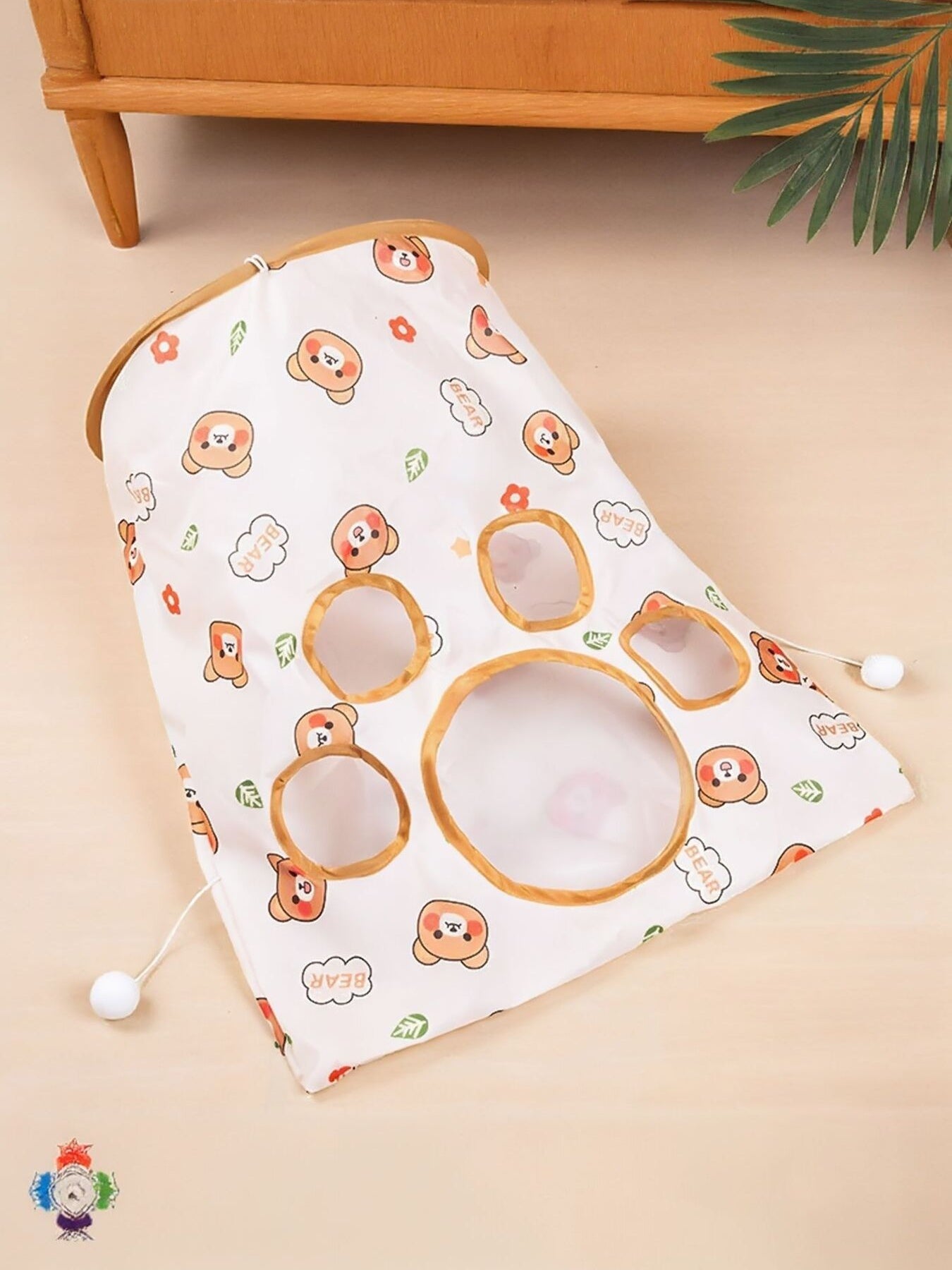 Collapsible Printed Polyester Cat Tunnel Toy – Pop-Up Play Tunnel for Cats, 17.7"x13.8" – view 7