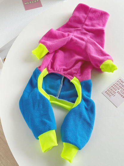 Color Block Turtleneck Pet Jumpsuit – Plus Size One-Piece for Dogs & Cats – view 6