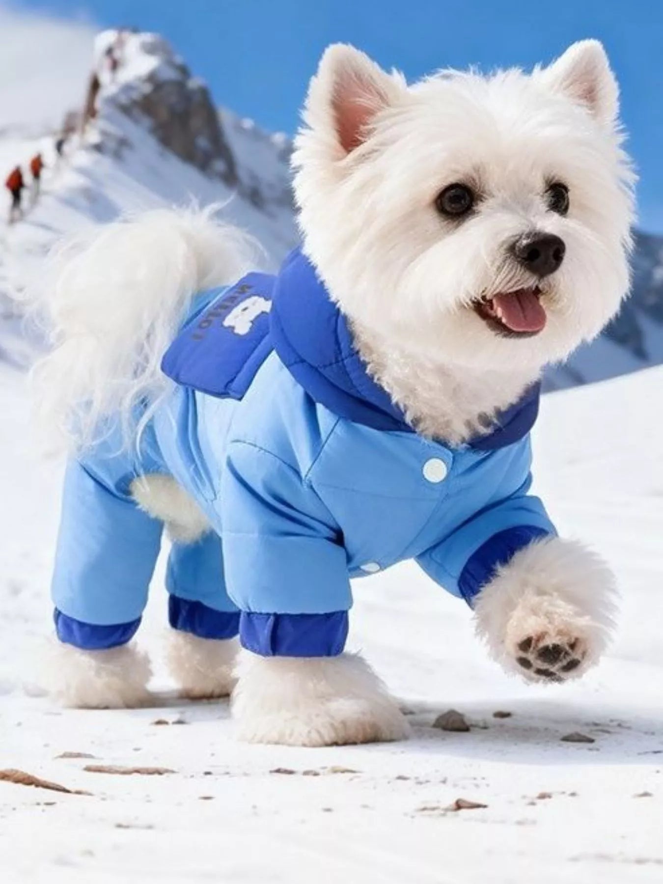 Color Block Warm Pet Jumpsuit – Zip-Up Dog & Cat Winter Romper – view 8
