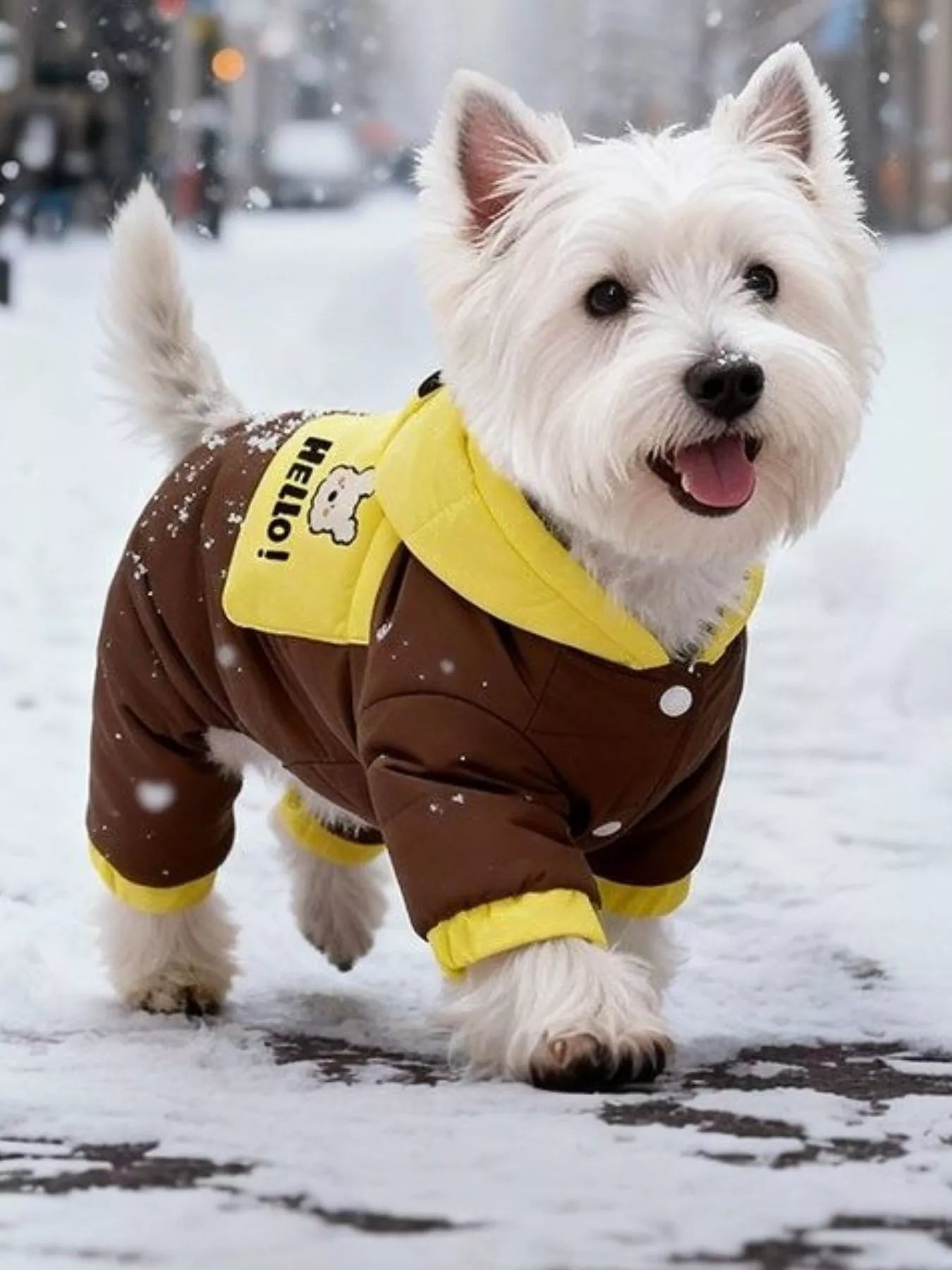 Color Block Warm Pet Jumpsuit – Zip-Up Dog & Cat Winter Romper – view 9