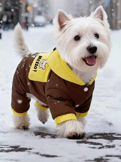 Color Block Warm Pet Jumpsuit – Zip-Up Dog & Cat Winter Romper – view 9