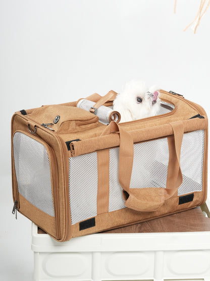 Comfortable Breathable Large Polyester Pet Carrier Bag – Travel Bag for Dogs & Cats – view 13