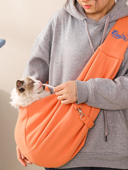 Comfortable Large Polyester Pet Carrier Sling Bag – Hands-Free Travel Bag for Dogs & Cats – view 5