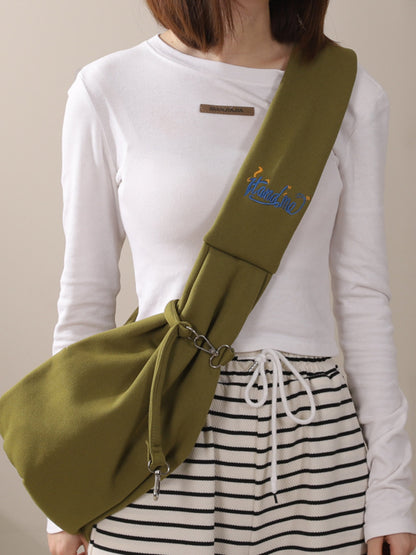 Comfortable large polyester hands-free pet carrier sling bag for dogs and cats