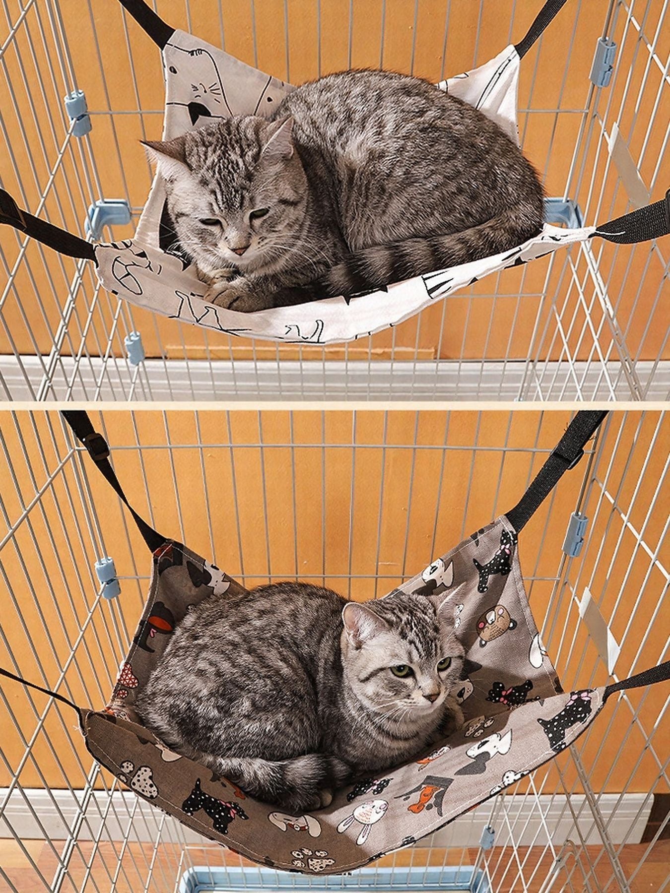Comfortable Polyester Hanging Pet Hammock with Adjustable Straps – Elevated Bed for Cats & Dogs – view 4