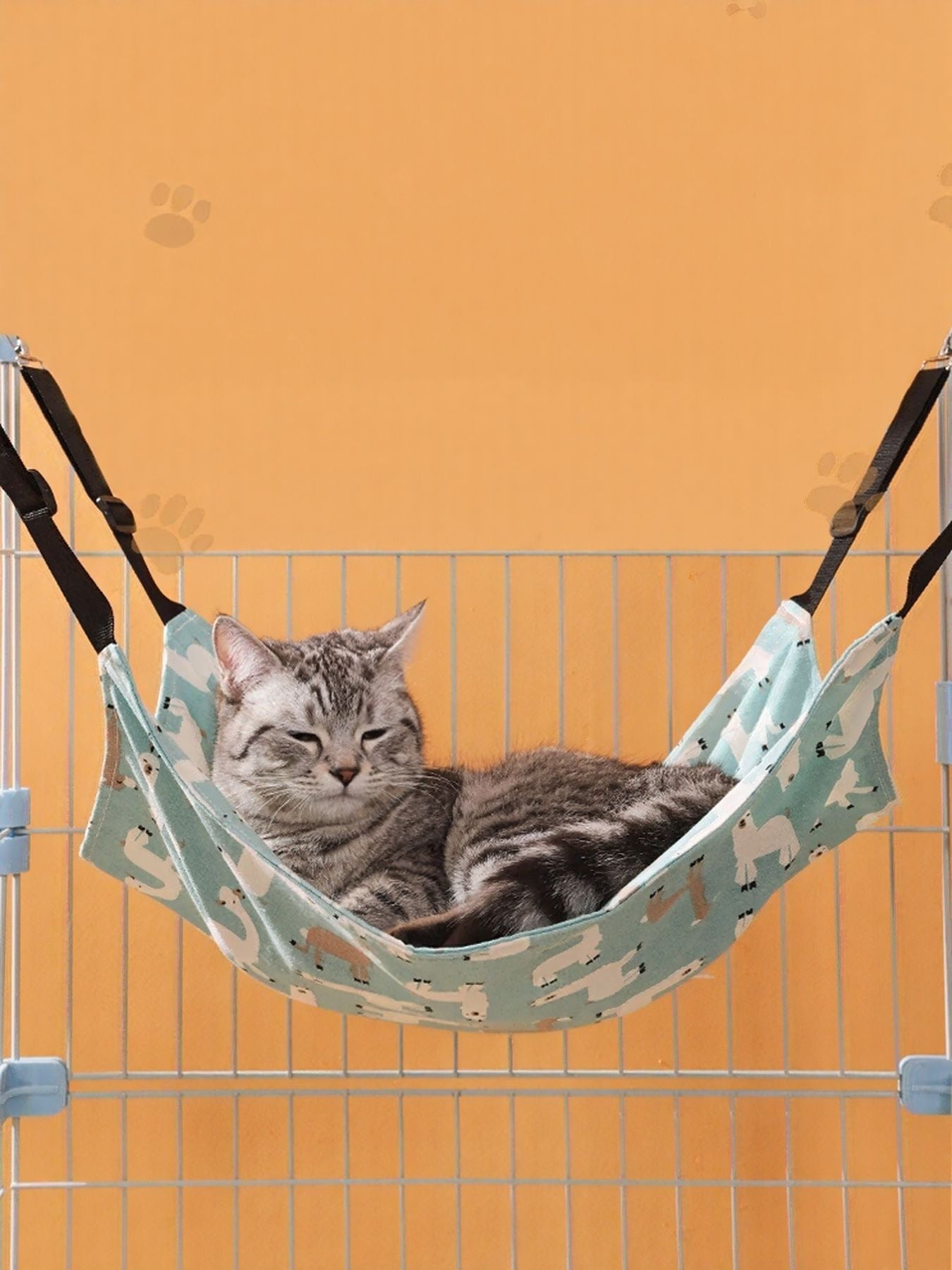 Comfortable Polyester Hanging Pet Hammock with Adjustable Straps – Elevated Bed for Cats & Dogs – view 5
