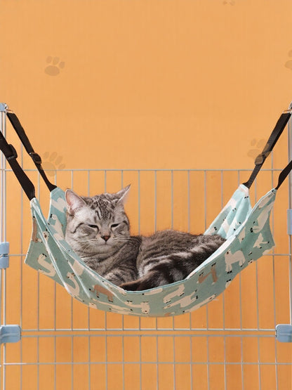 Comfortable Polyester Hanging Pet Hammock with Adjustable Straps – Elevated Bed for Cats & Dogs – view 5