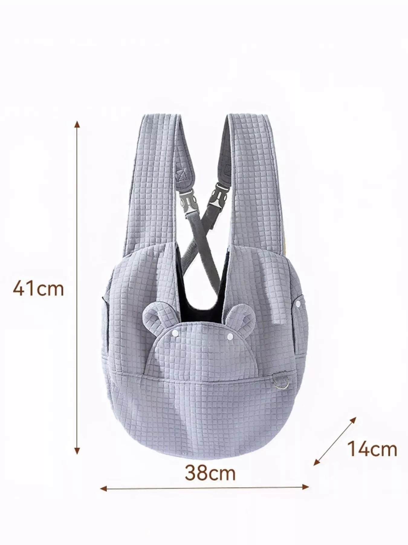 Comfortable Quilted Cotton Pet Carrier Sling Bag – Small Hands-Free Bag for Cats & Dogs – view 10
