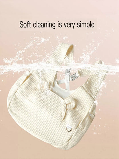 Comfortable Quilted Cotton Pet Carrier Sling Bag – Small Hands-Free Bag for Cats & Dogs – view 4
