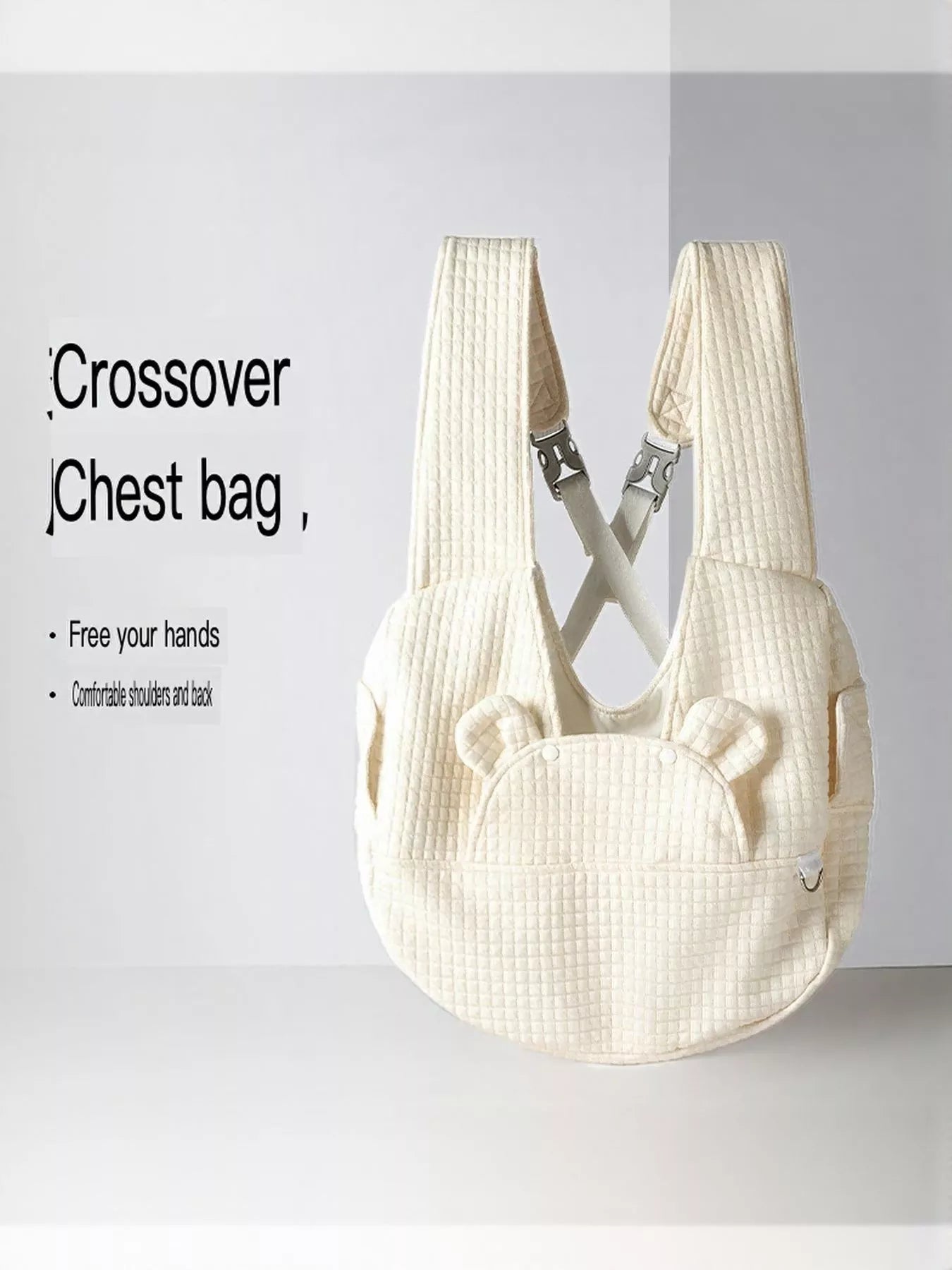 Comfortable Quilted Cotton Pet Carrier Sling Bag – Small Hands-Free Bag for Cats & Dogs – view 5