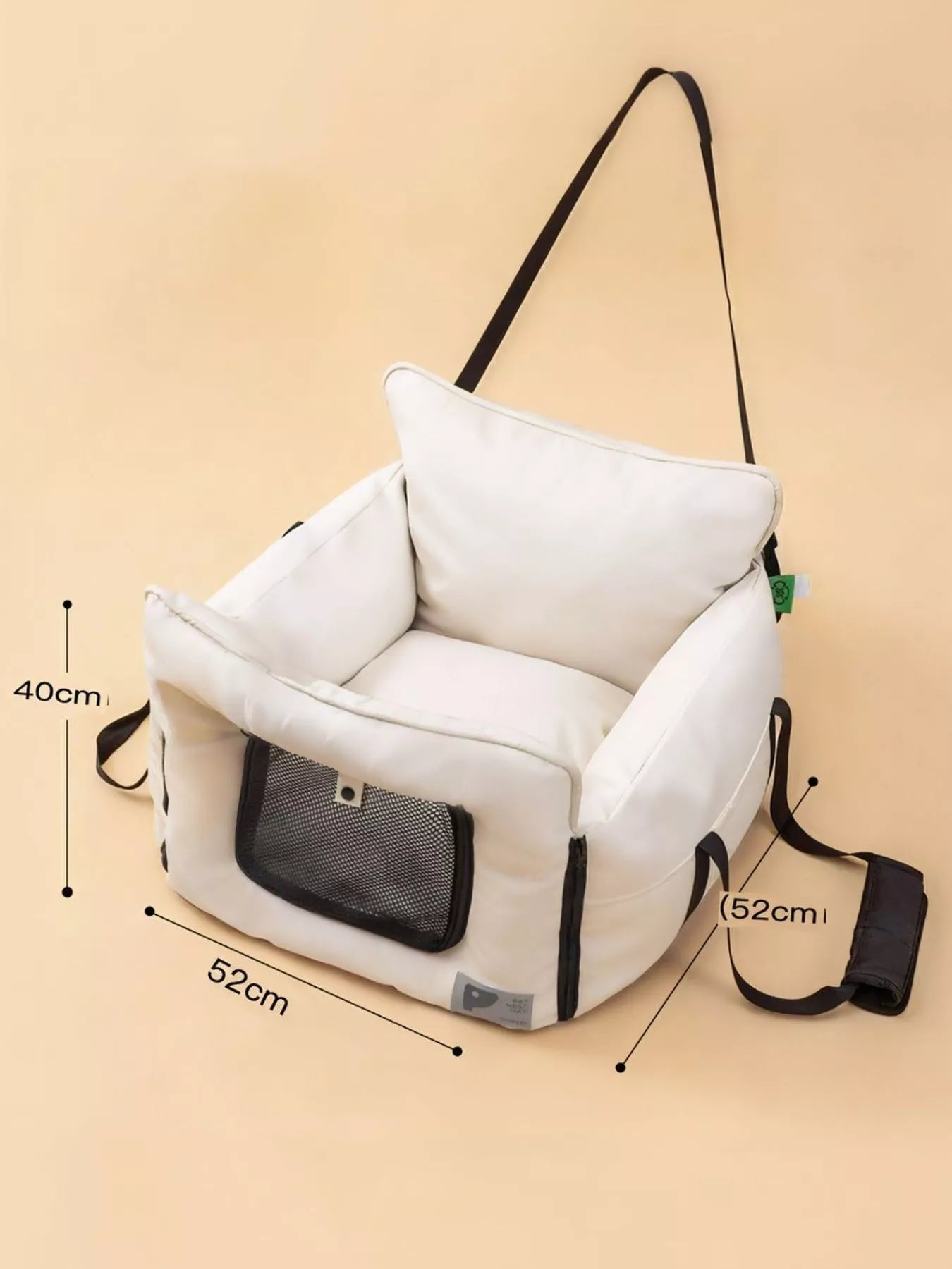 Comfortable & Secure Pet Car Seat Bed – Elevated Booster Seat for Cats up to 27.5 lbs & Dogs up to 22 lbs – view 10
