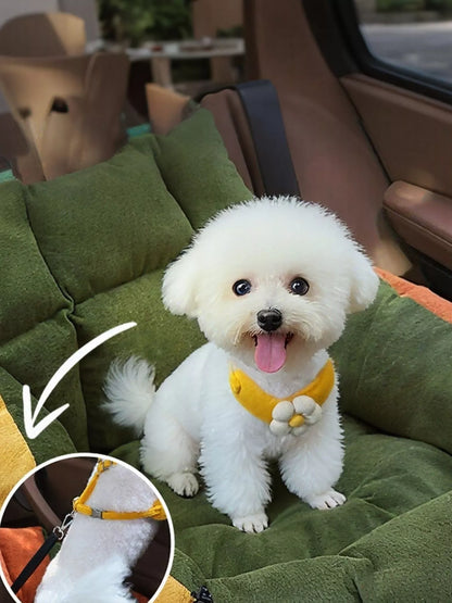 Comfortable & Secure Pet Car Seat Bed – Elevated Booster Seat for Cats up to 27.5 lbs & Dogs up to 22 lbs – view 8