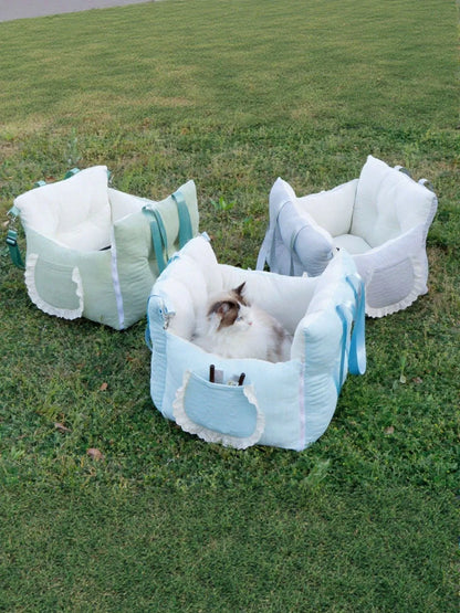Comfortable & Secure Polyester Pet Car Seat Carrier – Booster Seat for Dogs & Cats – view 7