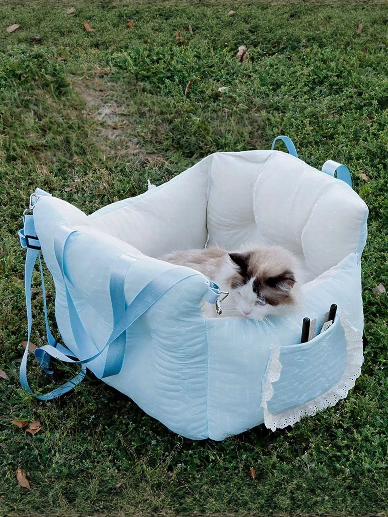 Comfortable & Secure Polyester Pet Car Seat Carrier – Booster Seat for Dogs & Cats – view 8