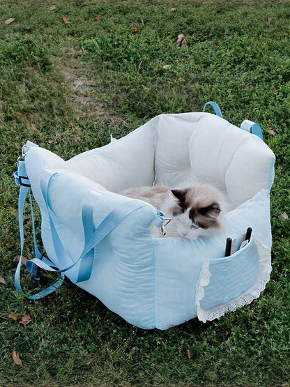 Comfortable & Secure Polyester Pet Car Seat Carrier – Booster Seat for Dogs & Cats – view 8