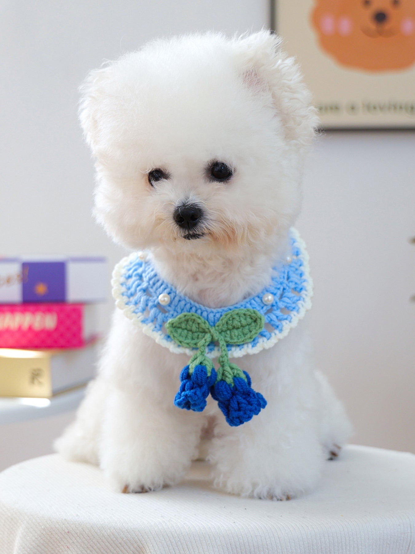 Contrast Lace Bow Pet Scarf – One-Size Neck Accessory for Dogs & Cats – view 8