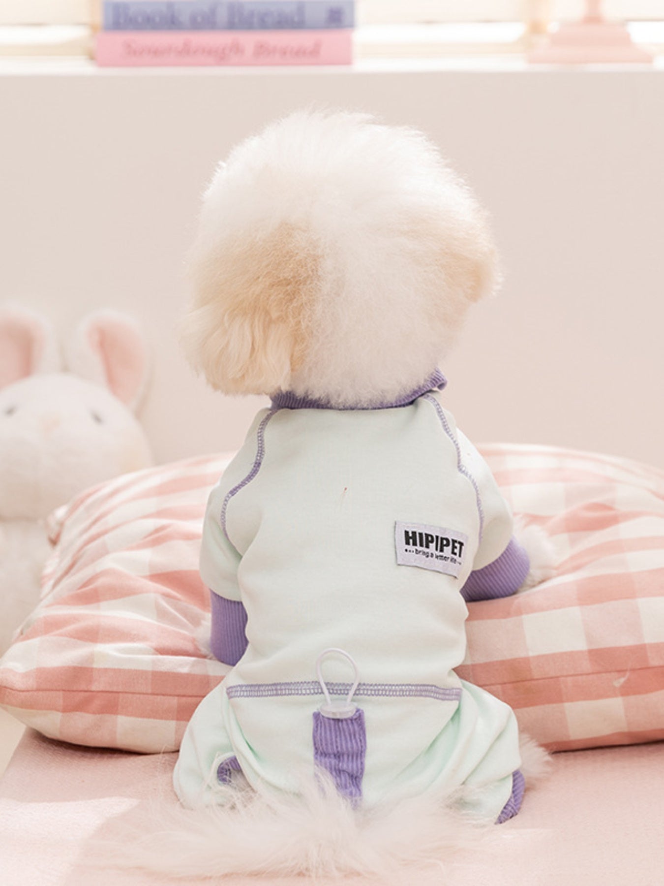 Contrast Soft Pet Pajamas – Pocketed One-Piece Loungewear for Dogs & Cats – view 4
