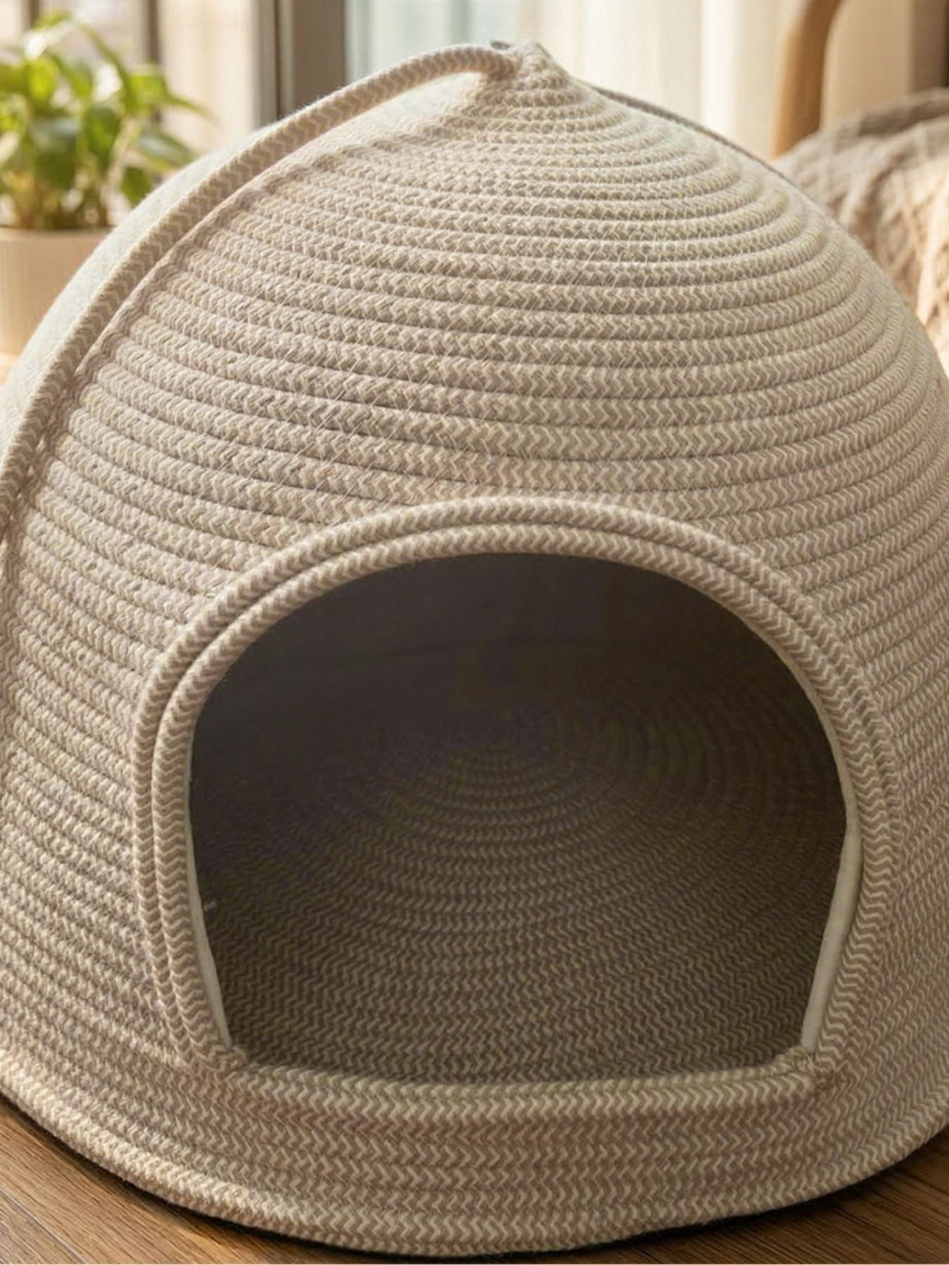 Cotton Rope Dome Pet Nest – Semi-Enclosed Scratch-Resistant Bed for Dogs & Cats – view 9