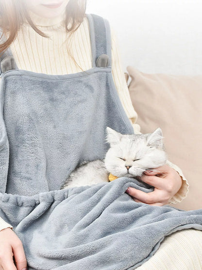 Cozy Hands-Free Pet Carrier Apron with Paw Holes – view 2