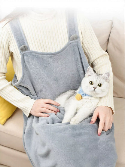 Cozy Hands-Free Pet Carrier Apron with Paw Holes – view 3