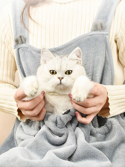 Cozy Hands-Free Pet Carrier Apron with Paw Holes – view 4